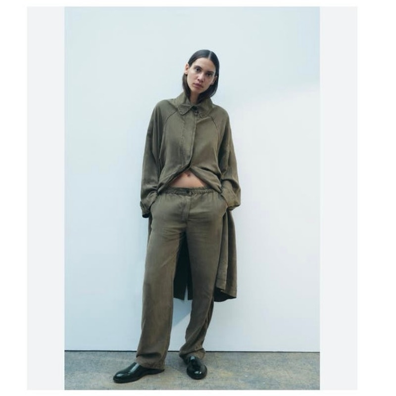 Zara Green Trouser Pant Size Small